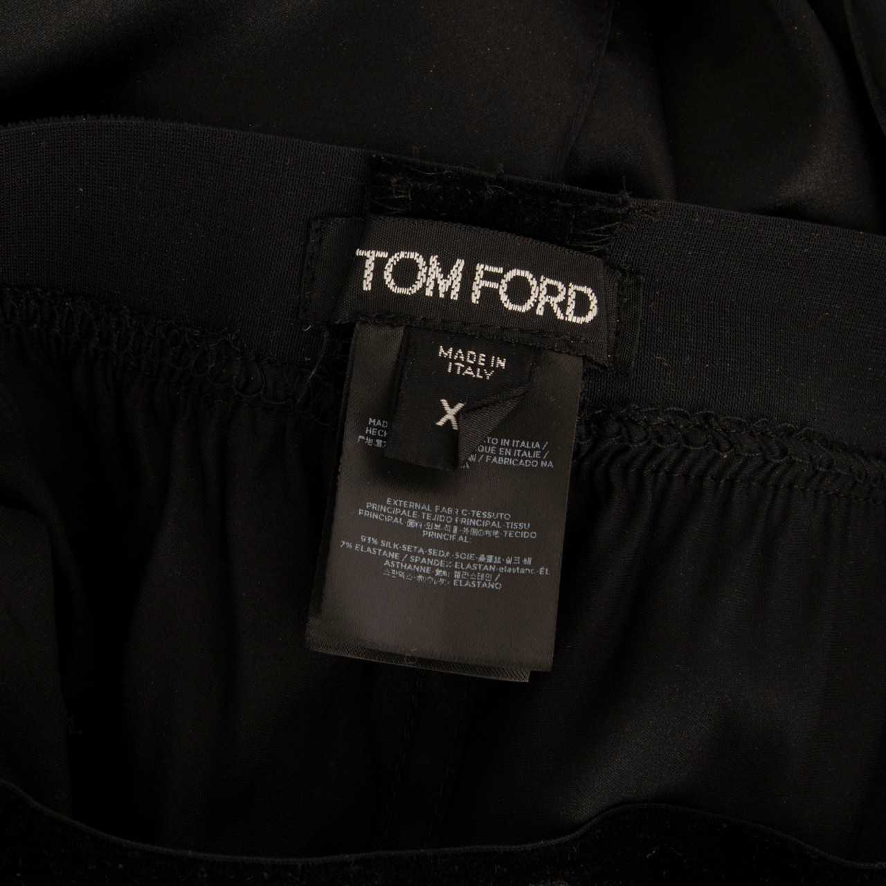 Tom Ford Black Logo Waistband Trousers