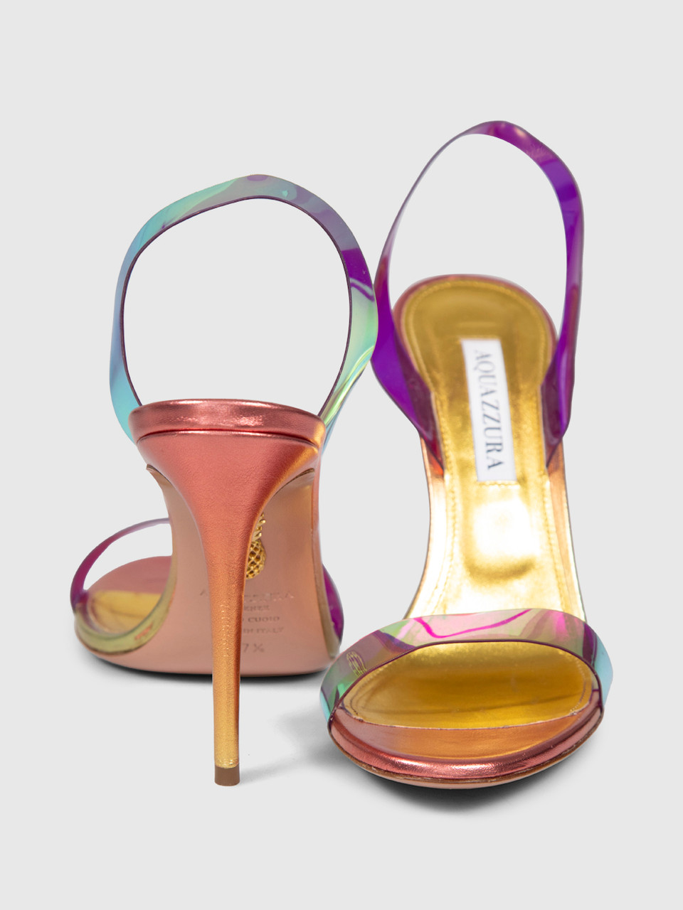 Aquazzura Sunrise So Nude Plexi 105 Sandals