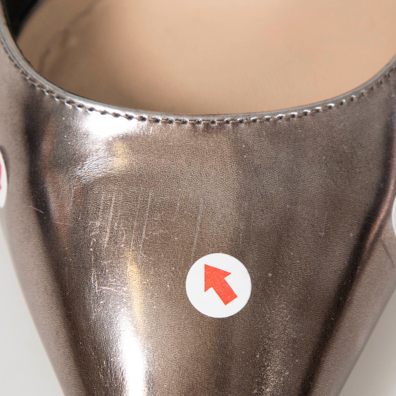 Dior Silver Metallic Leather Slingback Heels