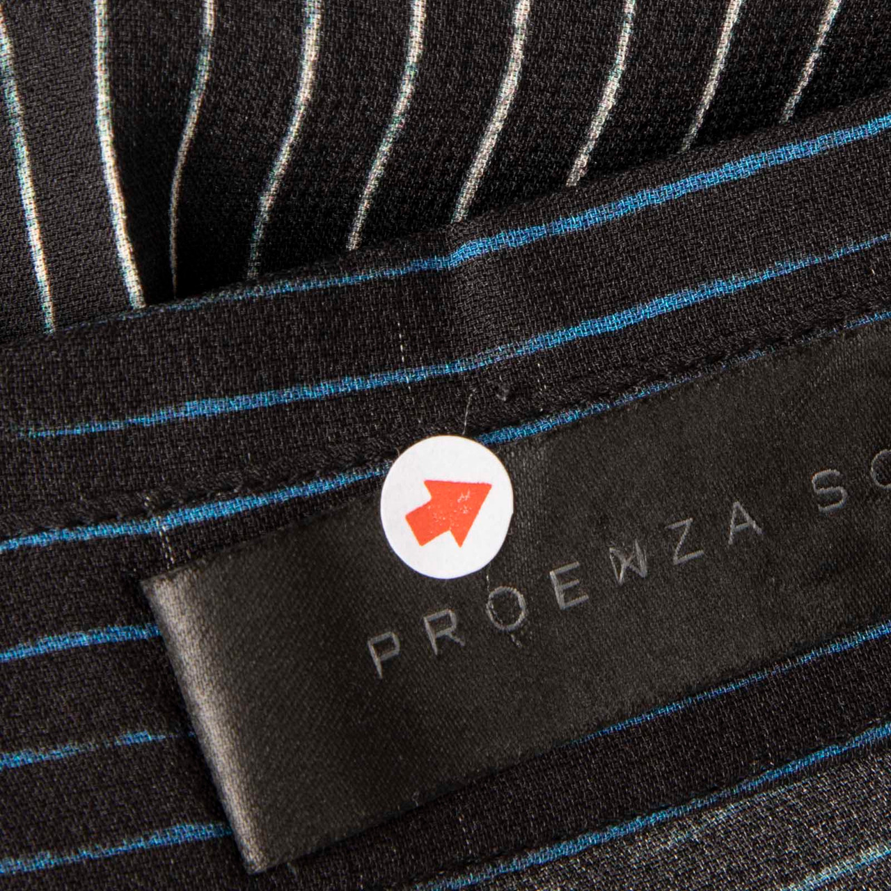 Proenza Schouler Navy Silk Striped Shirt