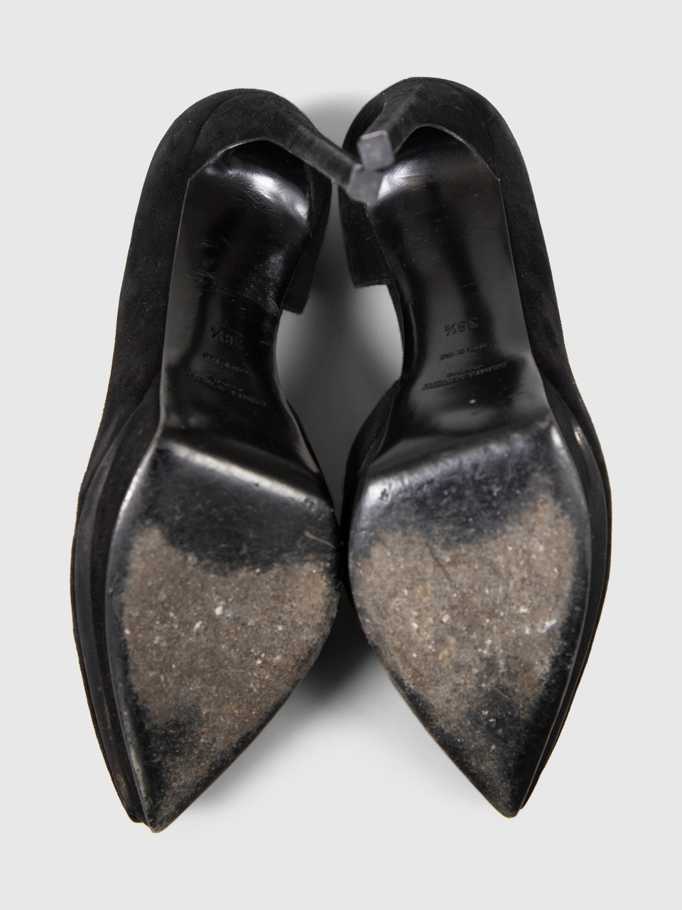 Saint Laurent Black Suede D'Orsay Pumps