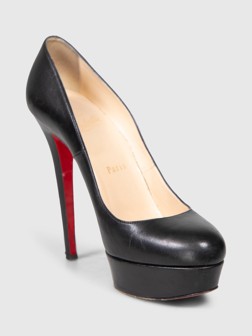 Christian Louboutin Black Leather Bianca Pumps