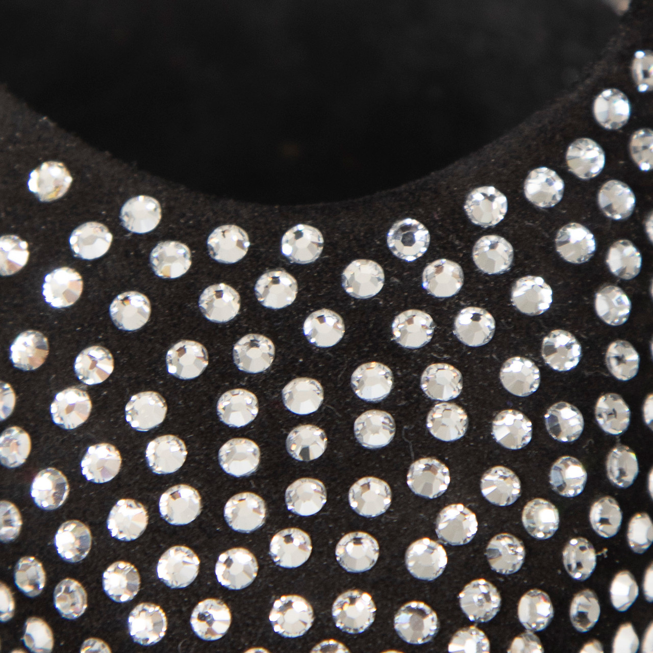 Dolce & Gabbana Black Suede Silver Crystal Pumps
