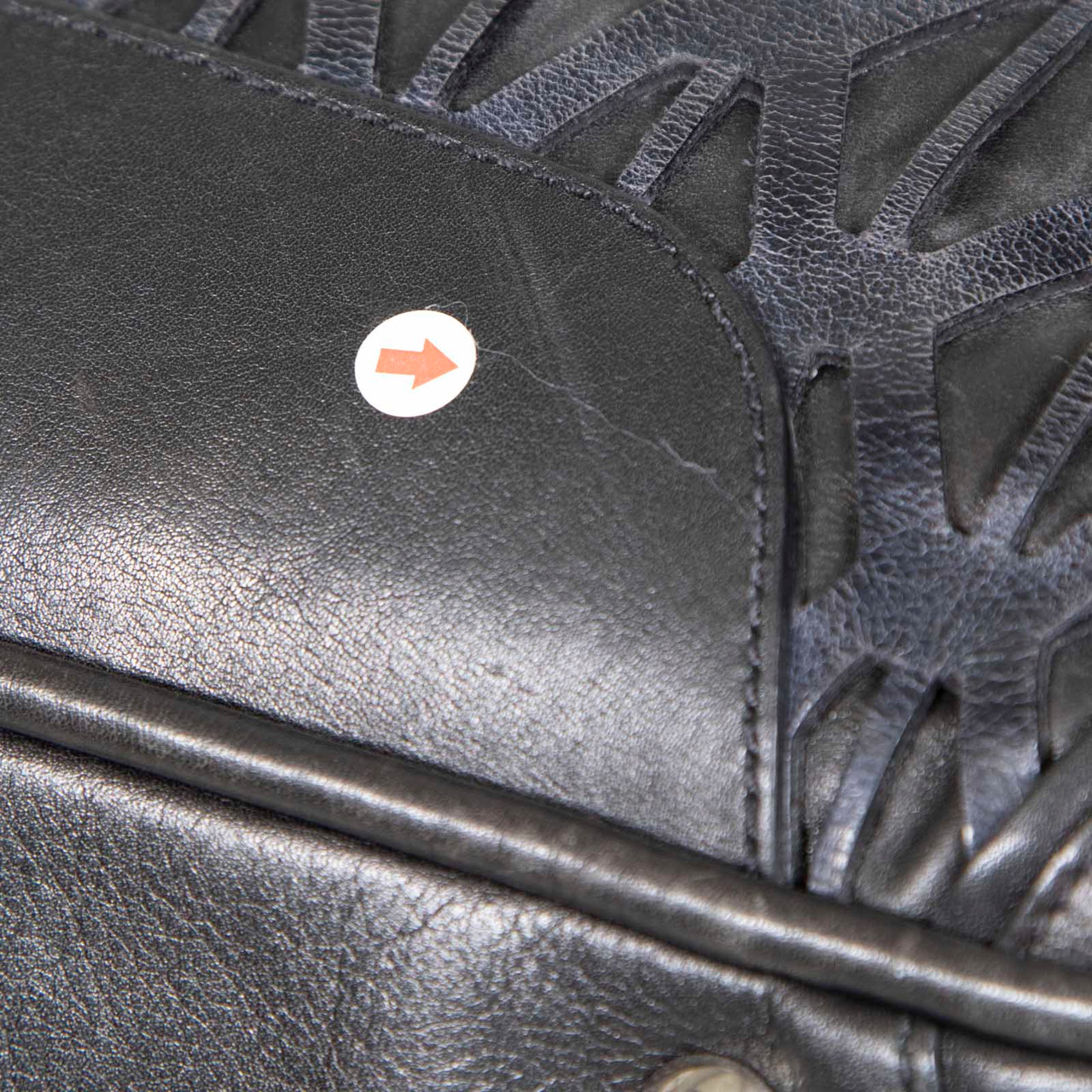 Miu Miu Vintage Black Leather Cut-Out Handbag