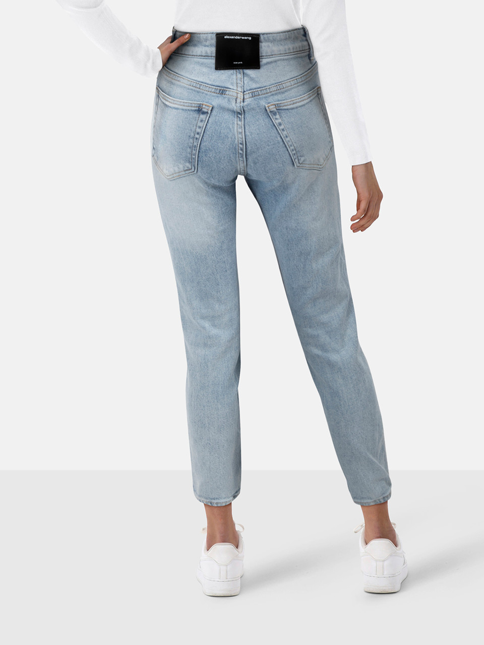 Alexander Wang Blue Denim Bite High Rise Jeans