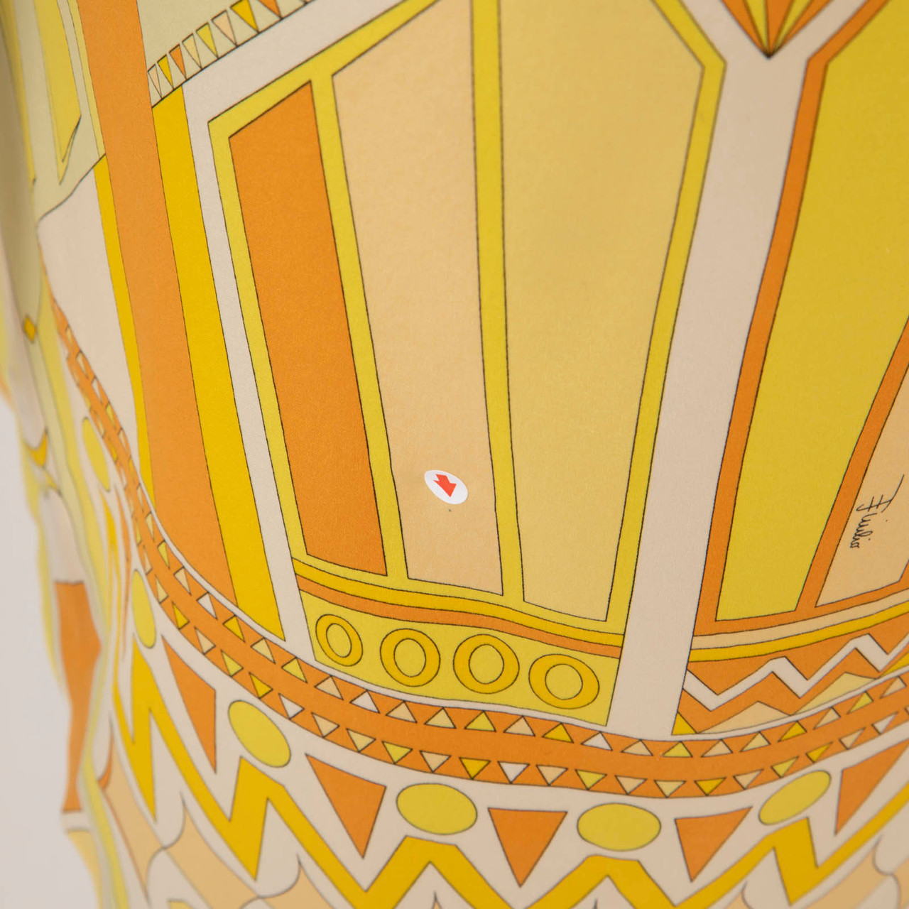 Emilio Pucci Yellow Silk Kimono Sleeve Dress