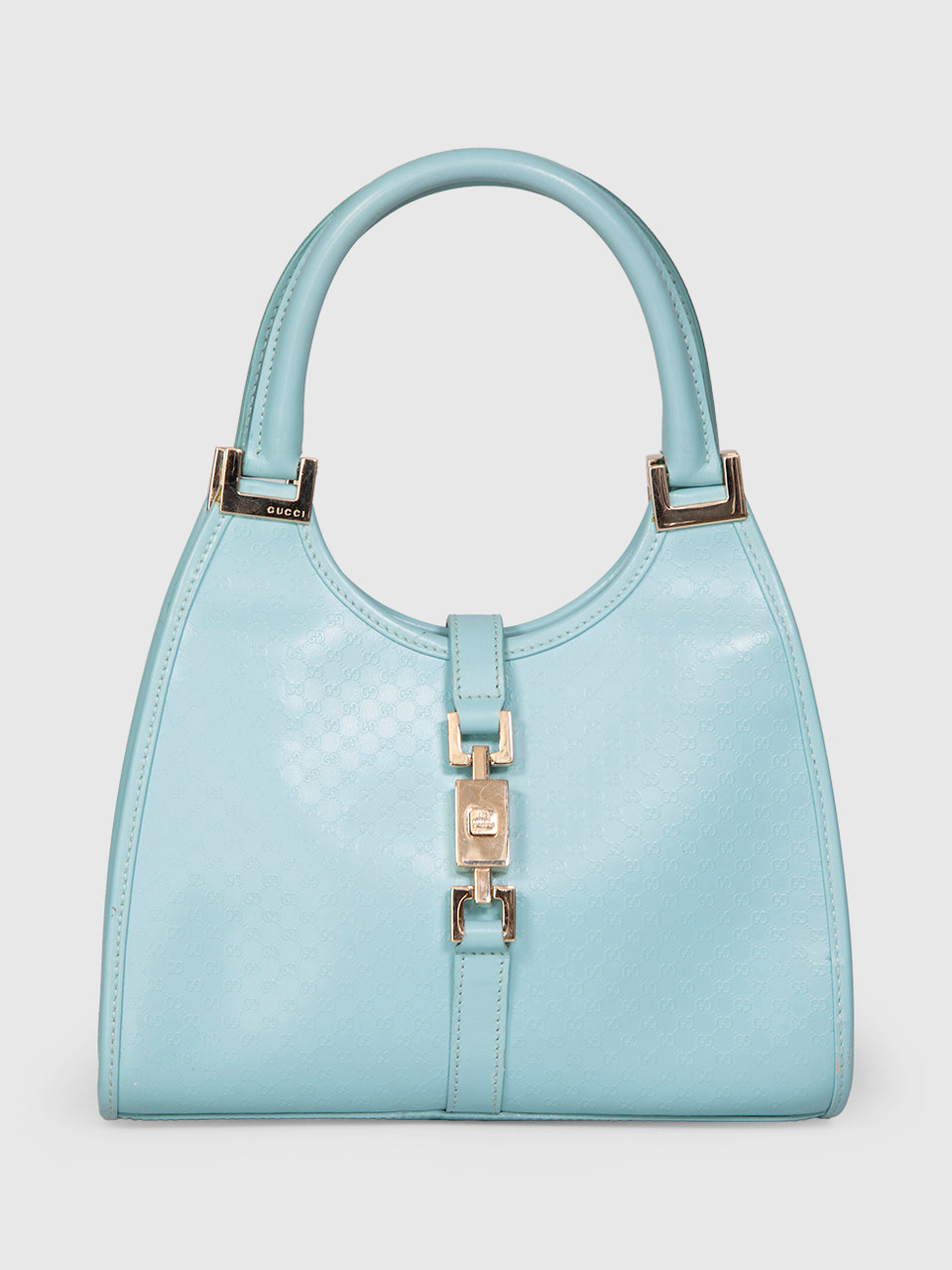 Gucci Turquoise Leather Small Jackie Bag