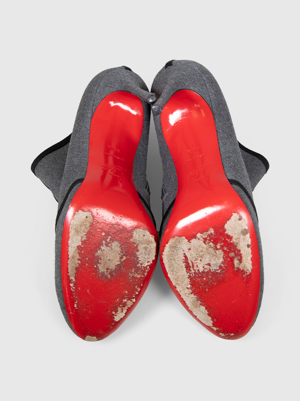 Christian Louboutin Grey Arnoeud 100 Ankle Boots