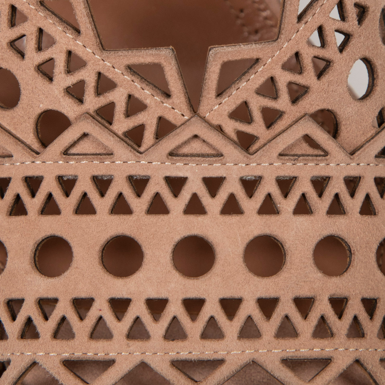 Alaïa Pink Suede Cutout High Heel Sandals