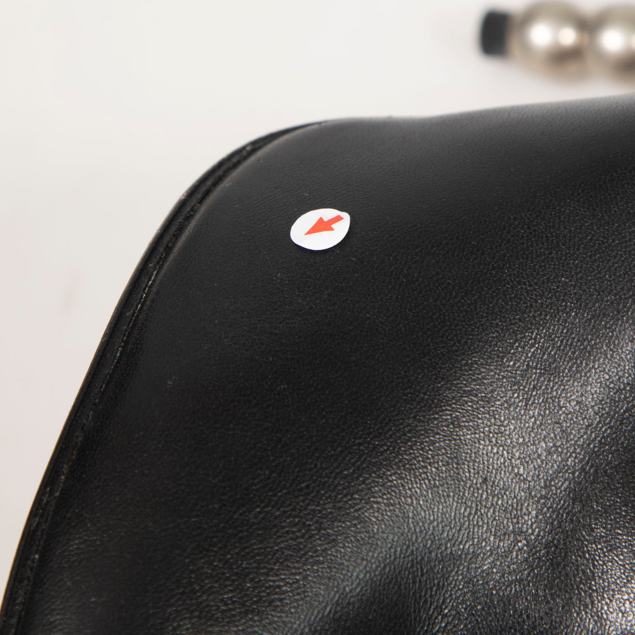 Manolo Blahnik Black Leather Pearl Heels