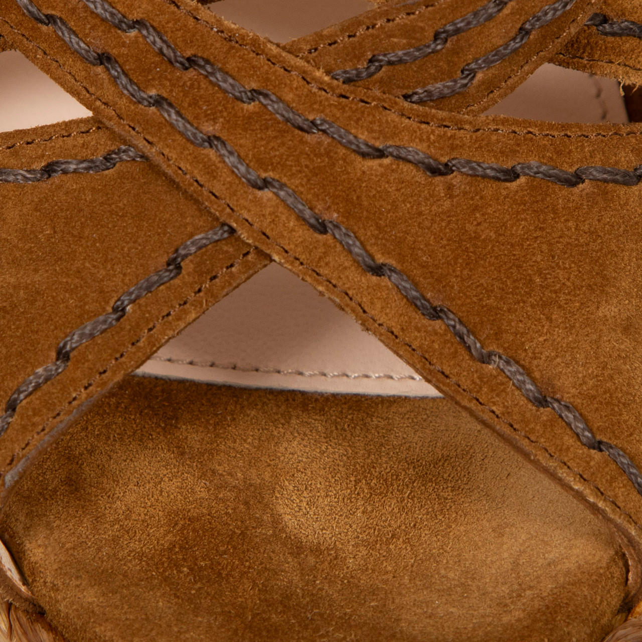 Prada Brown Suede Wedge Sandals