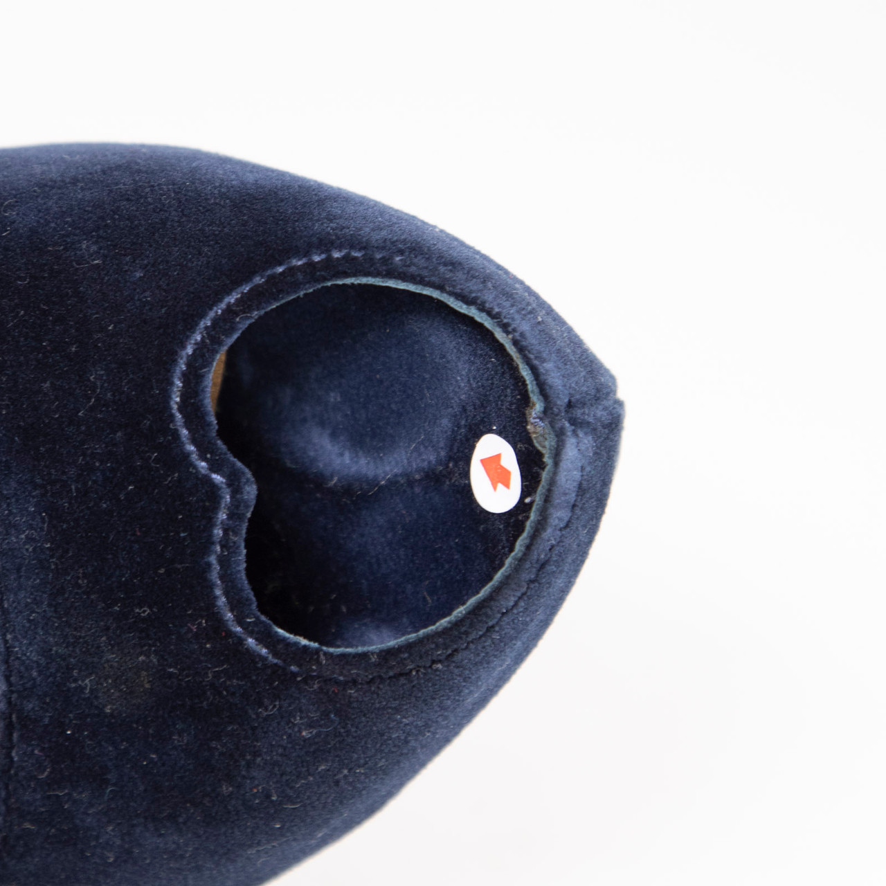 Alexander McQueen Navy Velvet Peep Toe Heels