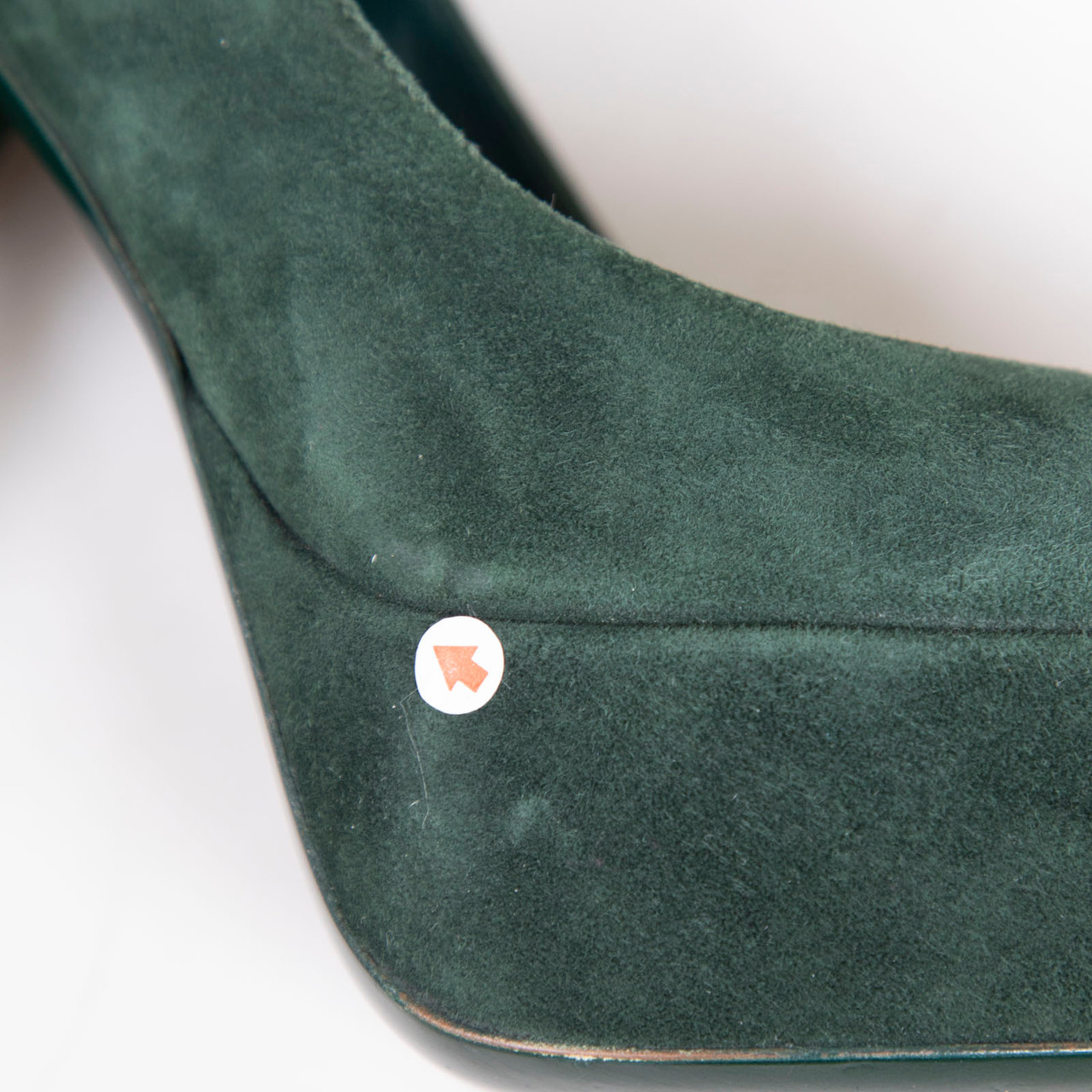 Saint Laurent Green Suede Platform Pumps