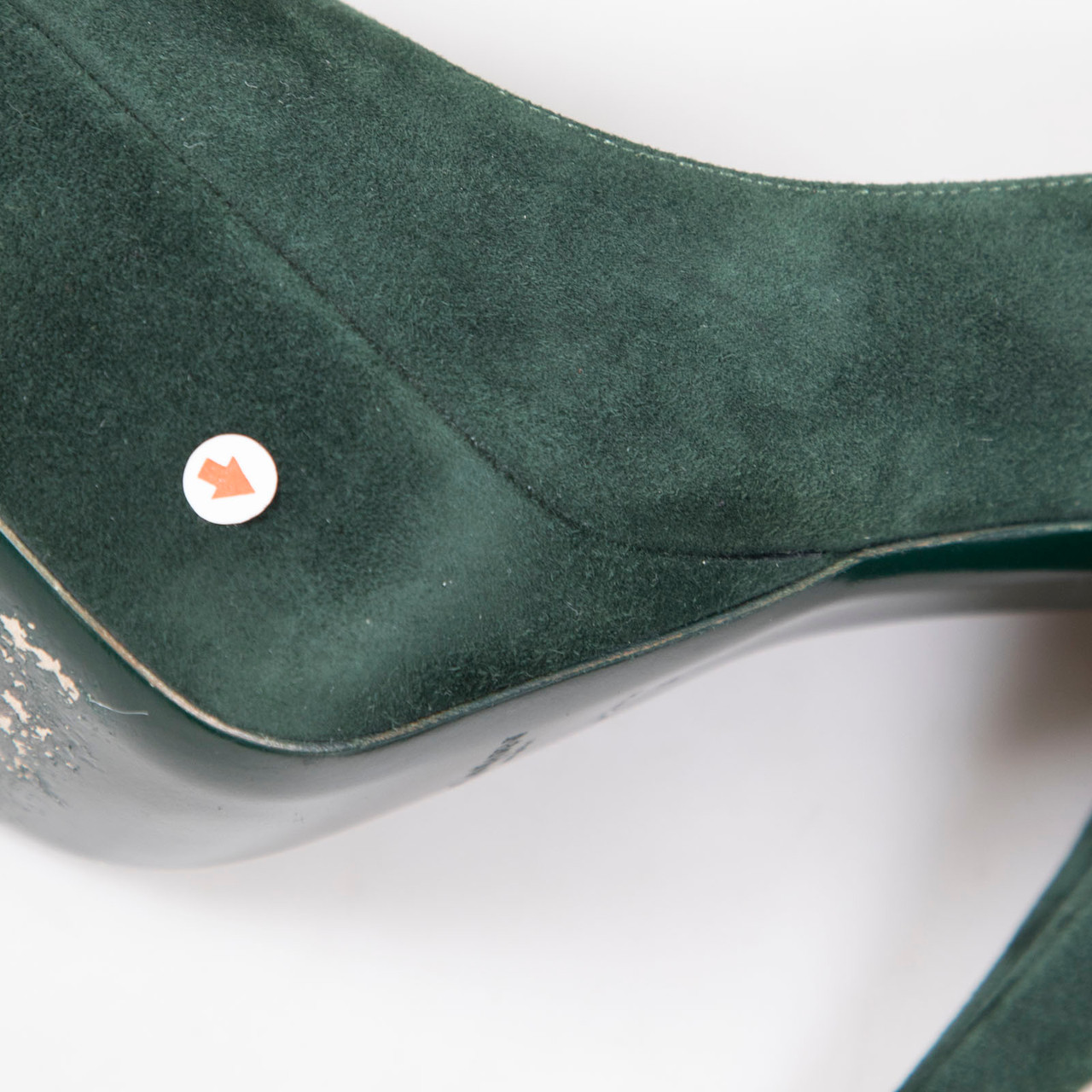 Saint Laurent Green Suede Platform Pumps