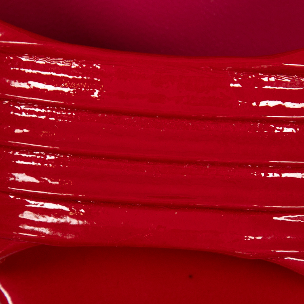 Miu Miu Red Vernice Plisse Patent Leather Heels