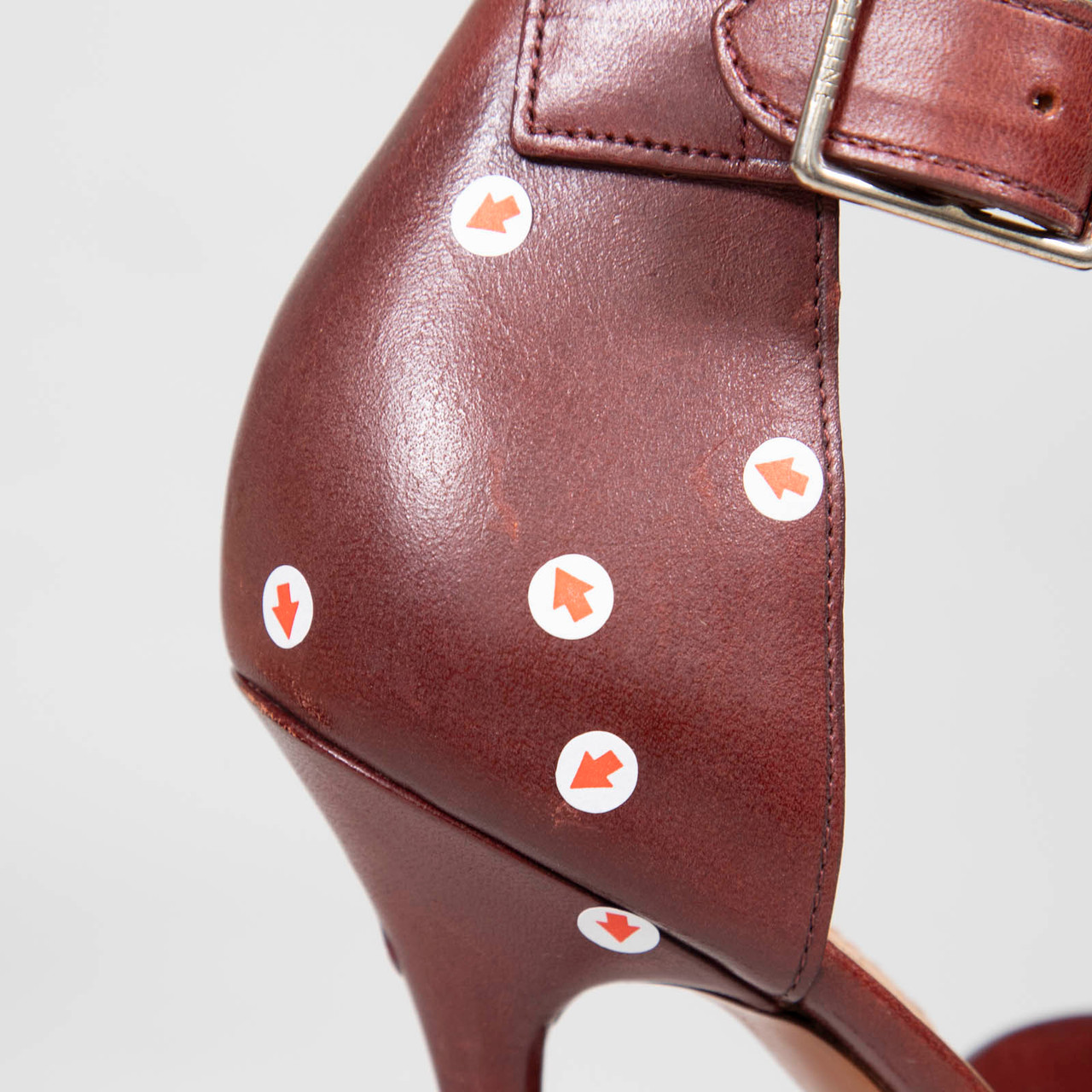 Céline Burgundy Open Toe Leather Sandals