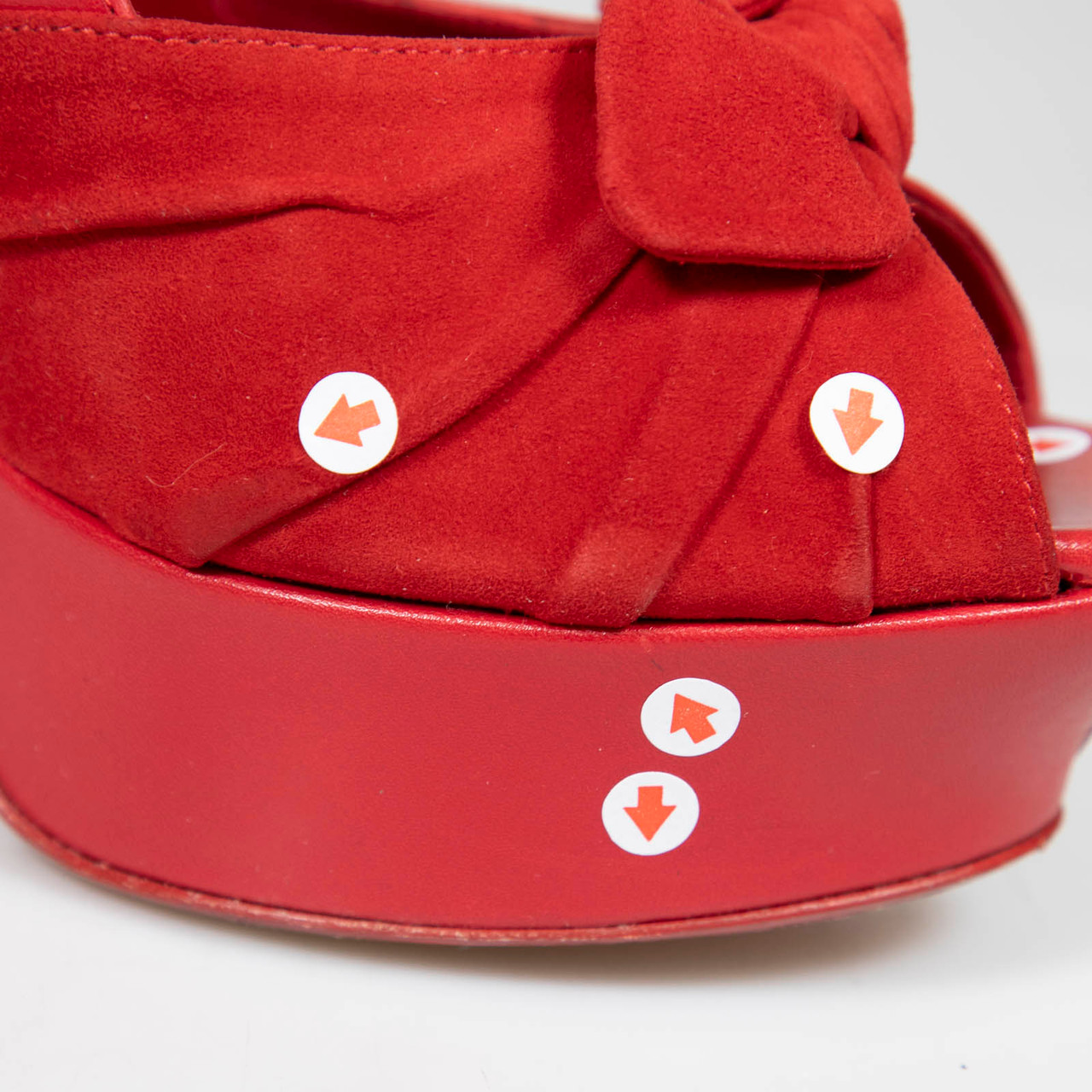 Saint Laurent Red Leather Bow Heels