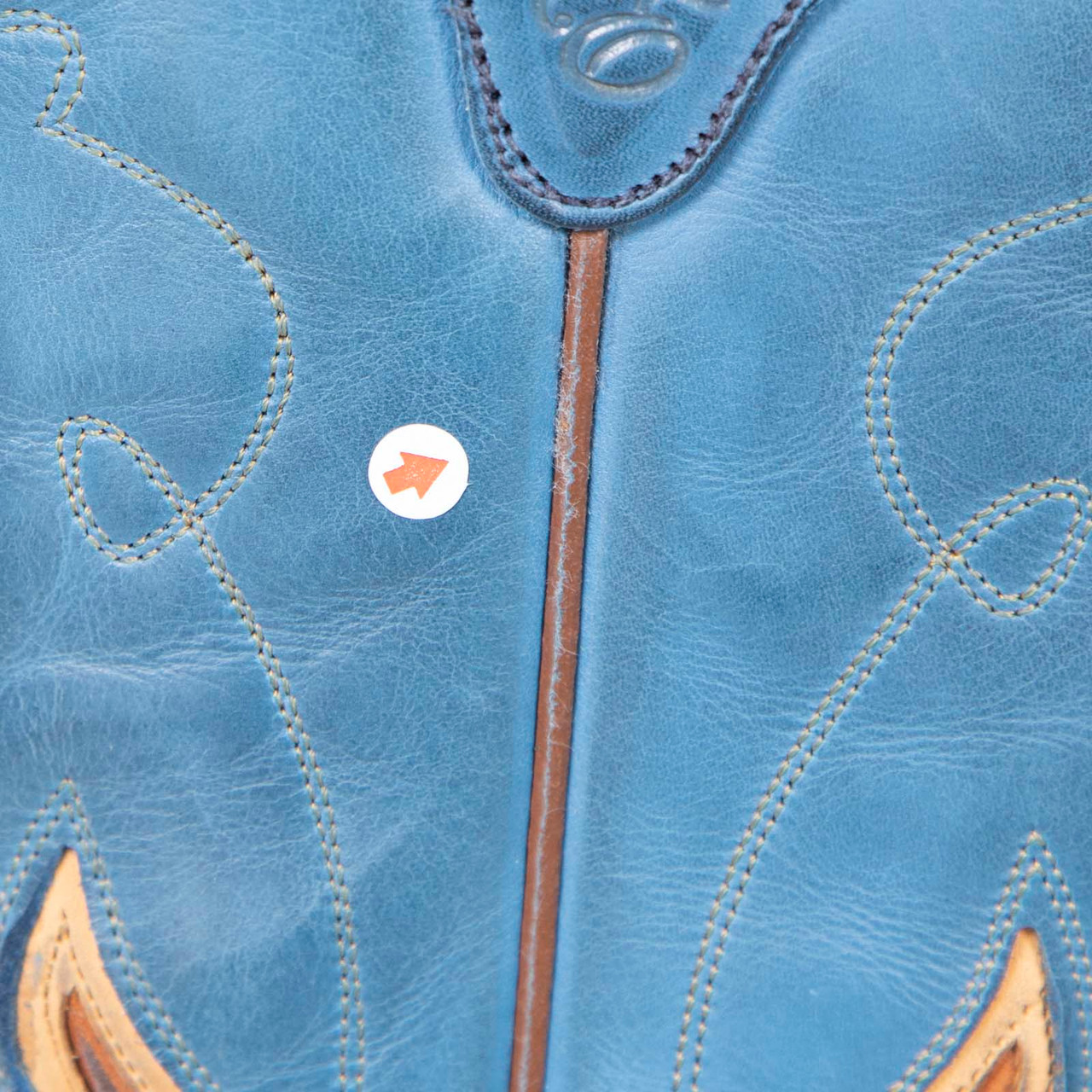 The Frye Company Blue Leather & Python Cowboy Boots