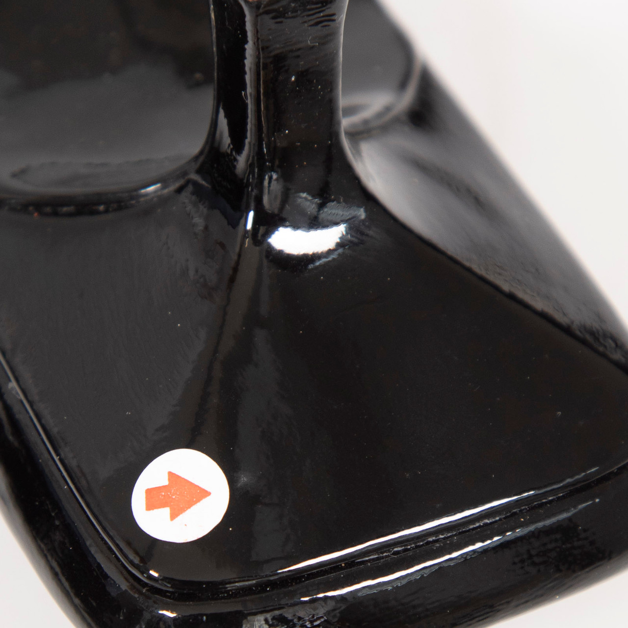 Khaite Black Patent Ruched Georgia Sandals