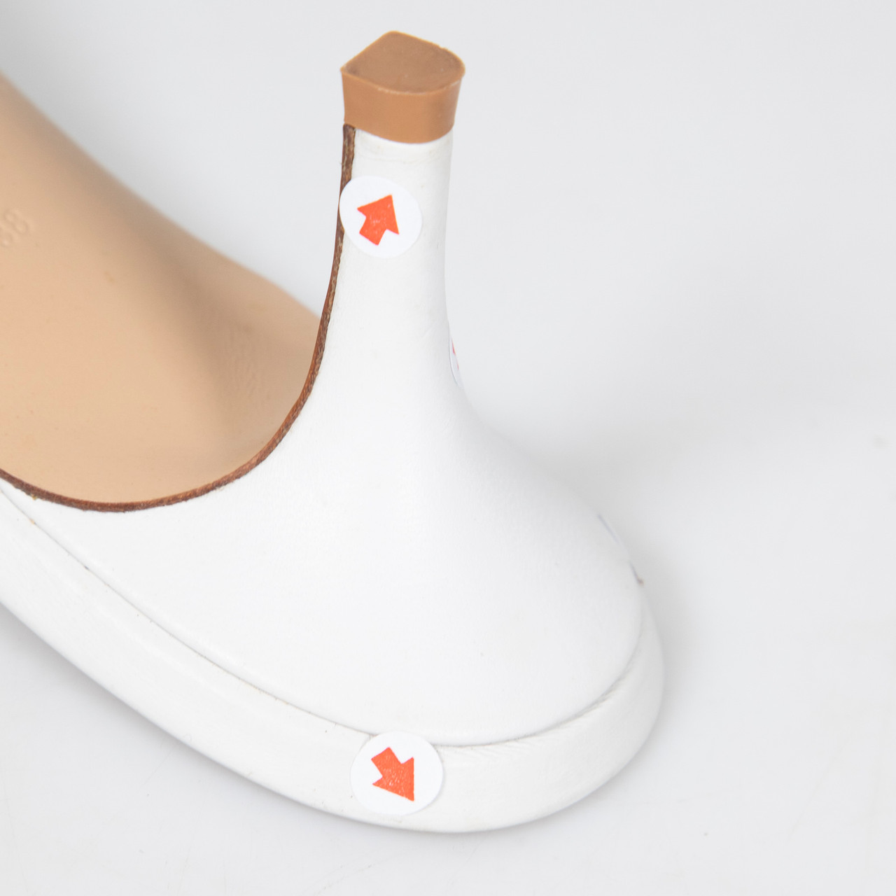 Gianvito Rossi White Leather Heeled Slides