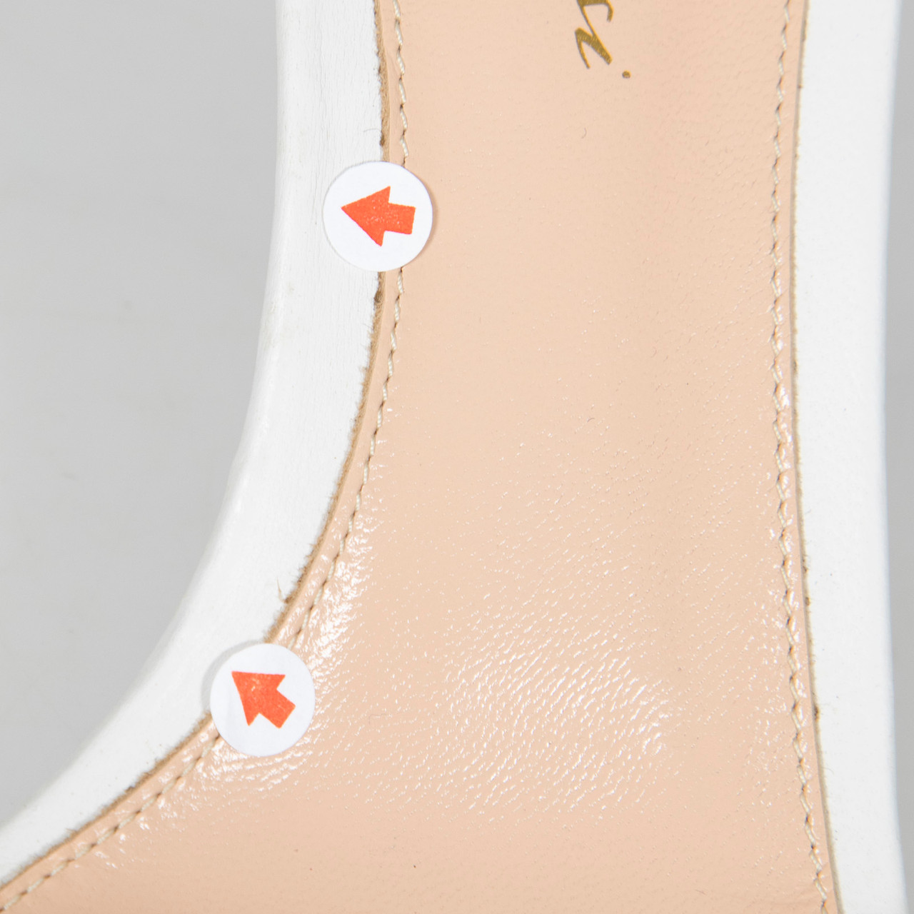 Gianvito Rossi White Leather Heeled Slides