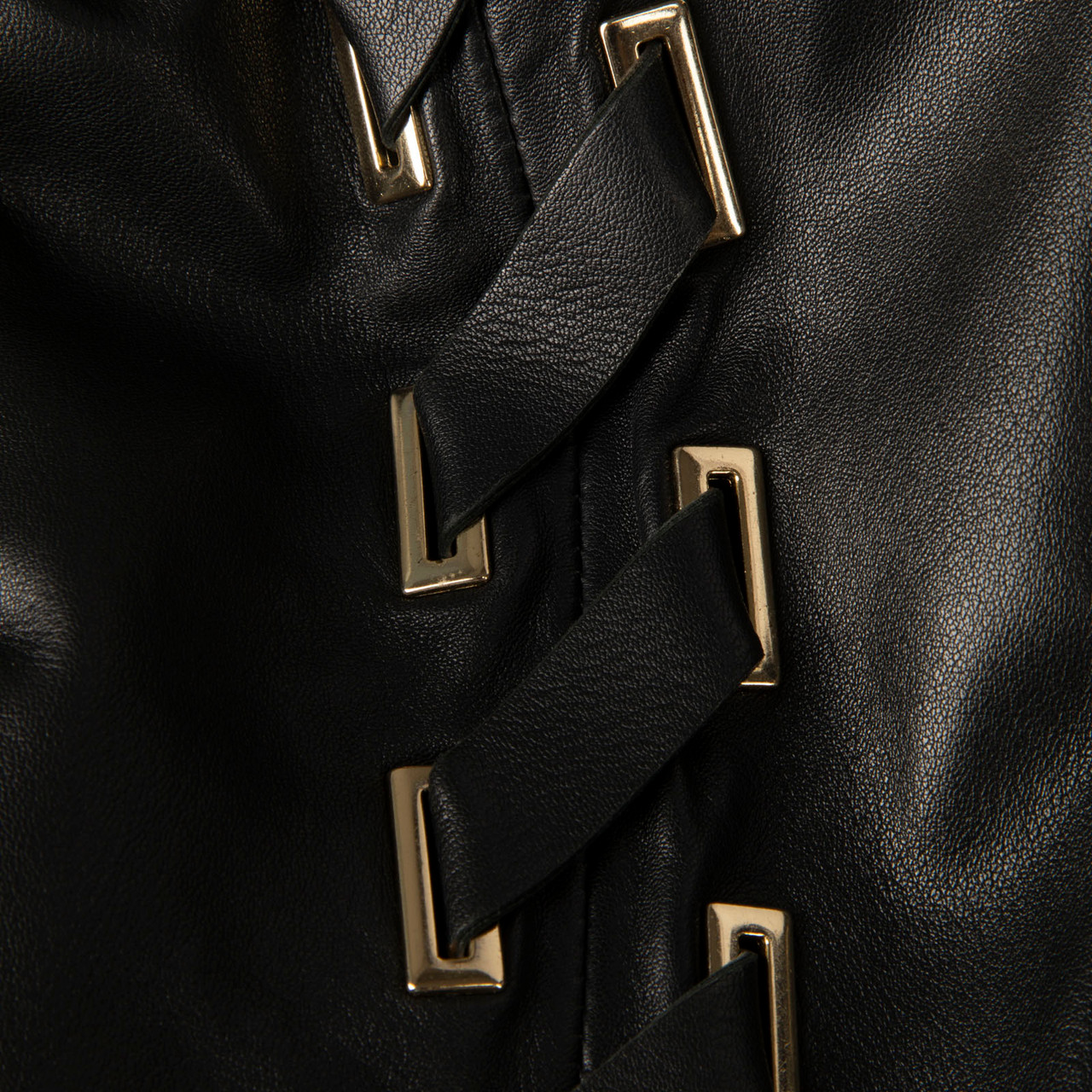 Roberto Cavalli Black Leather Woven Sleeves Jacket