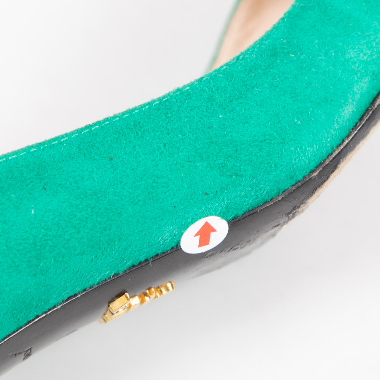 Prada Green Suede Low Heel Pumps