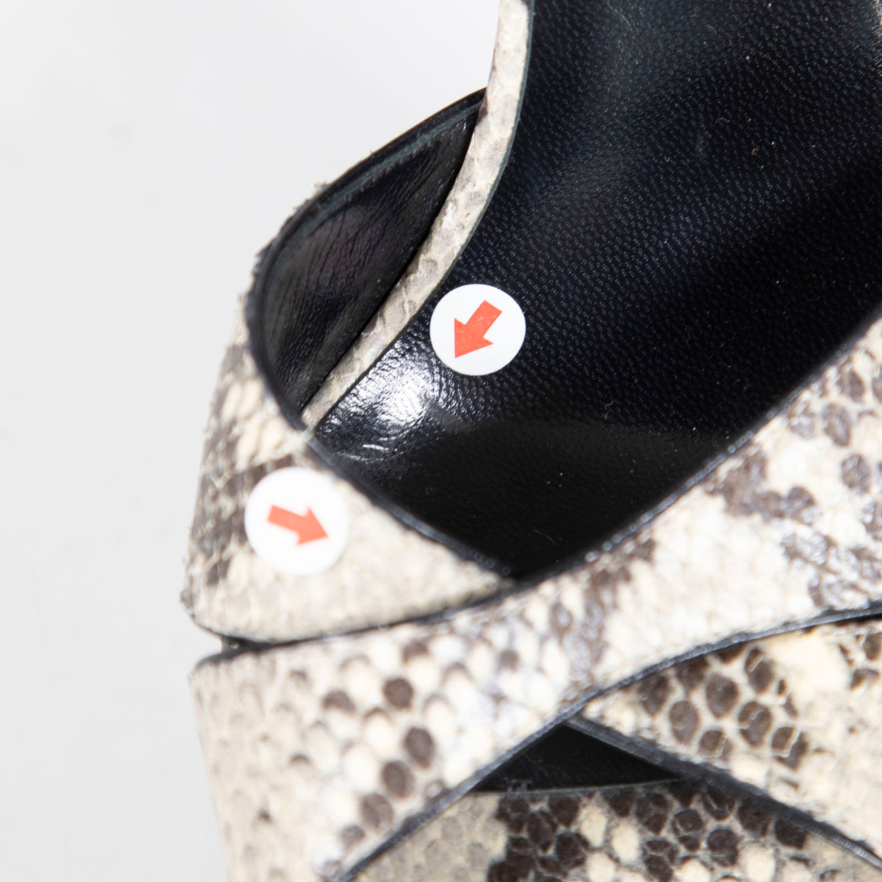 Saint Laurent Snake Embossed Platform Sandals