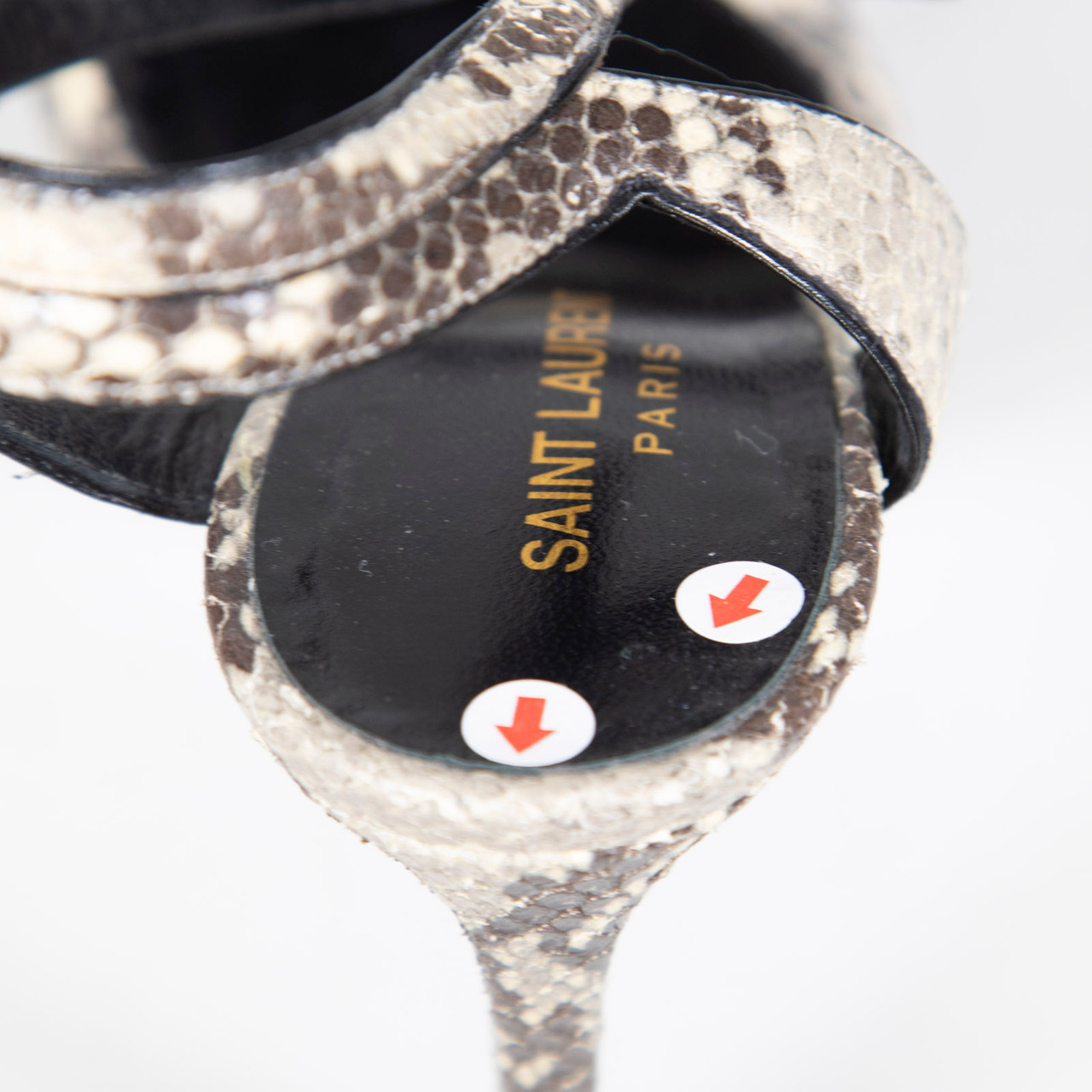 Saint Laurent Snake Embossed Platform Sandals