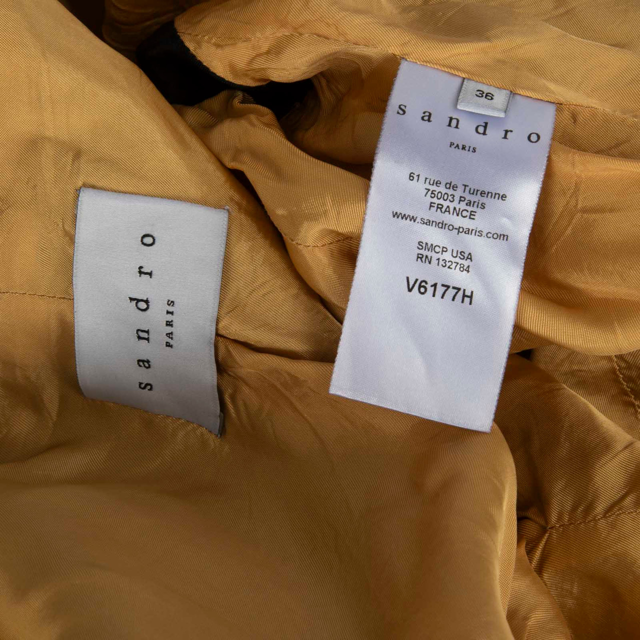 Sandro Black Button Up Collarless Blazer