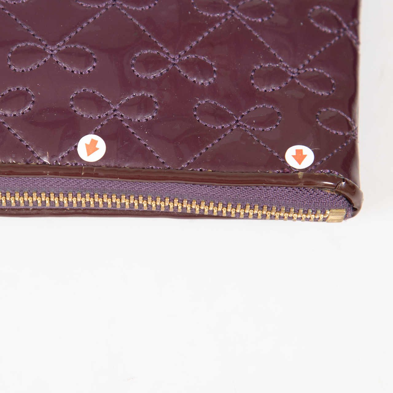 Anya Hindmarch Burgundy Patent Leather Pouch