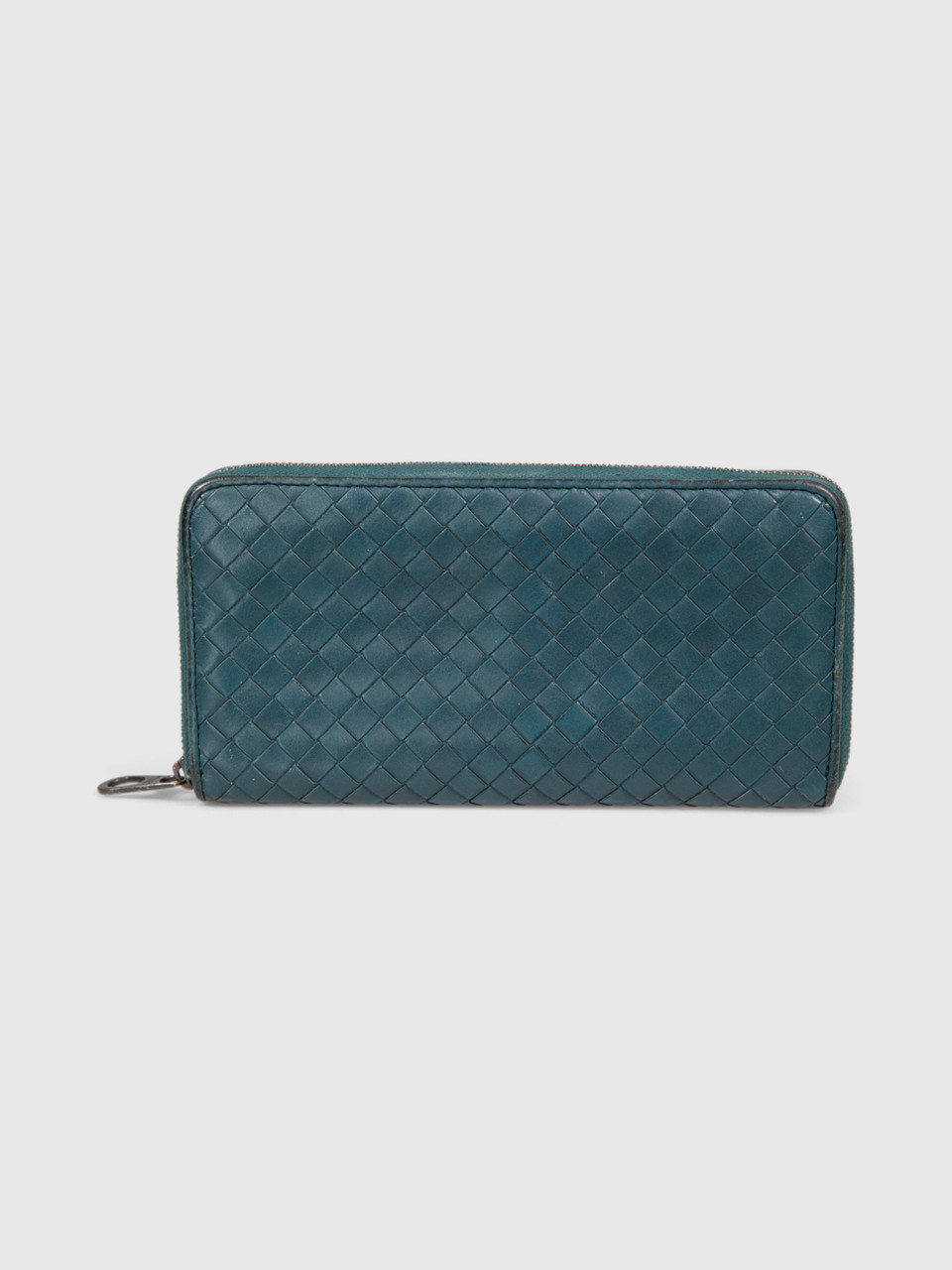 Bottega Veneta Dark Teal Intrecciato Wallet