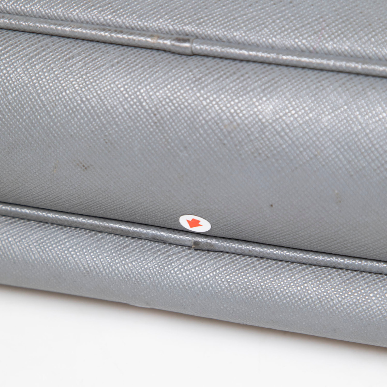 Prada Grey Saffiano Leather Briefcase Bag