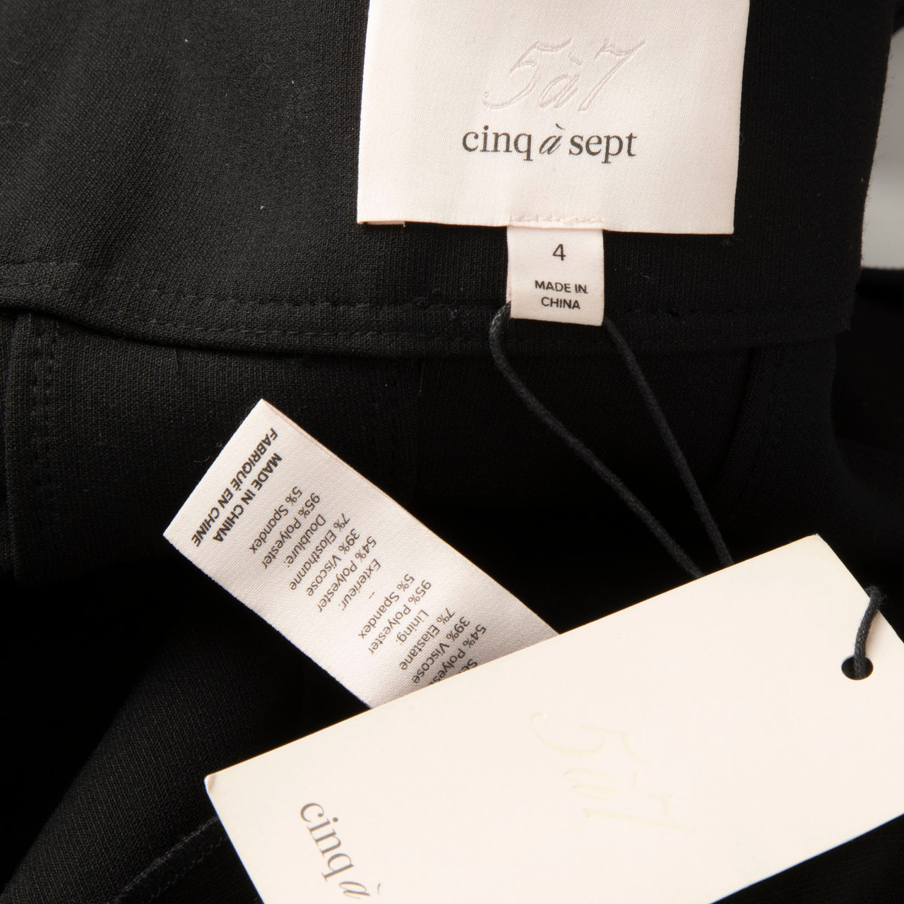 Cinq à Sept Black Ruffle Strap Mini Dress