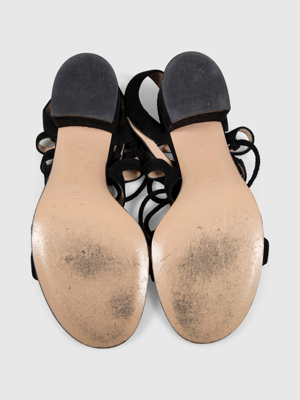 Gianvito Rossi Black Suede Netley Mews Sandals