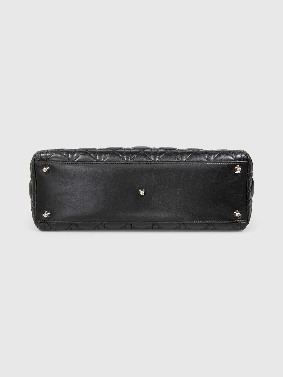 Dior 2009 Black Large Cannage Leather Lady Dior Bag