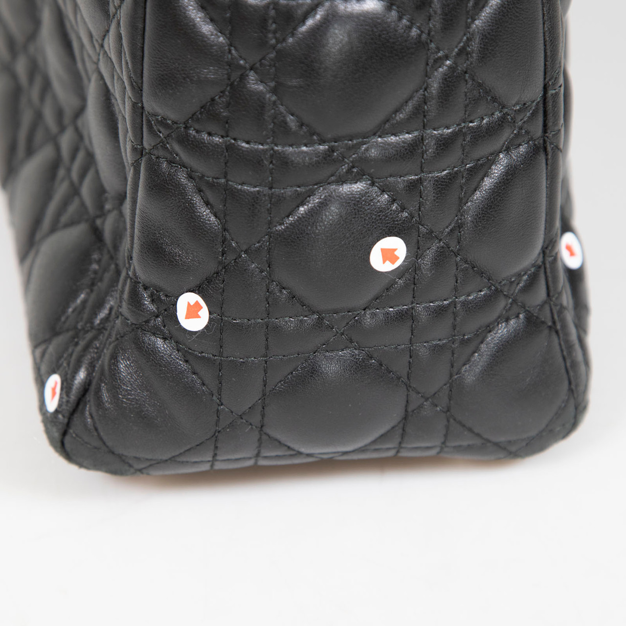 Dior 2009 Black Large Cannage Leather Lady Dior Bag