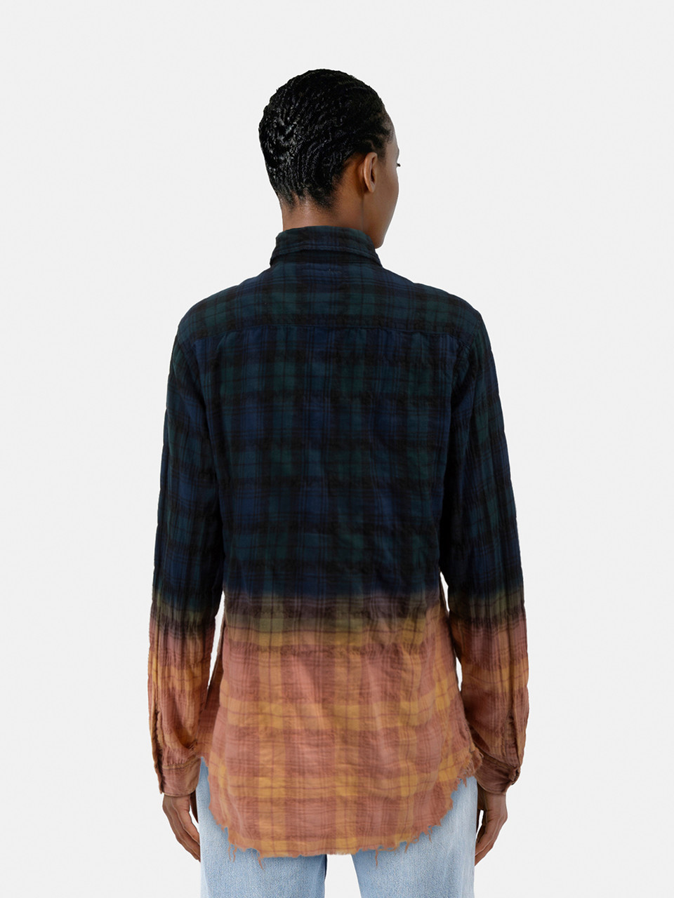Saint Laurent Plaid Gradient Shirt