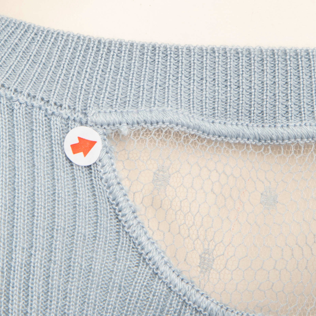 Valentino Garavani Red Valentino Blue Knit Mid Sleeve Top
