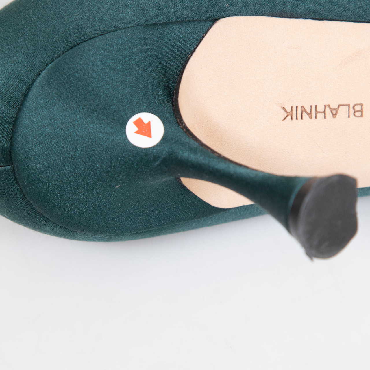 Manolo Blahnik Green Crystal Embellish Chain Heels