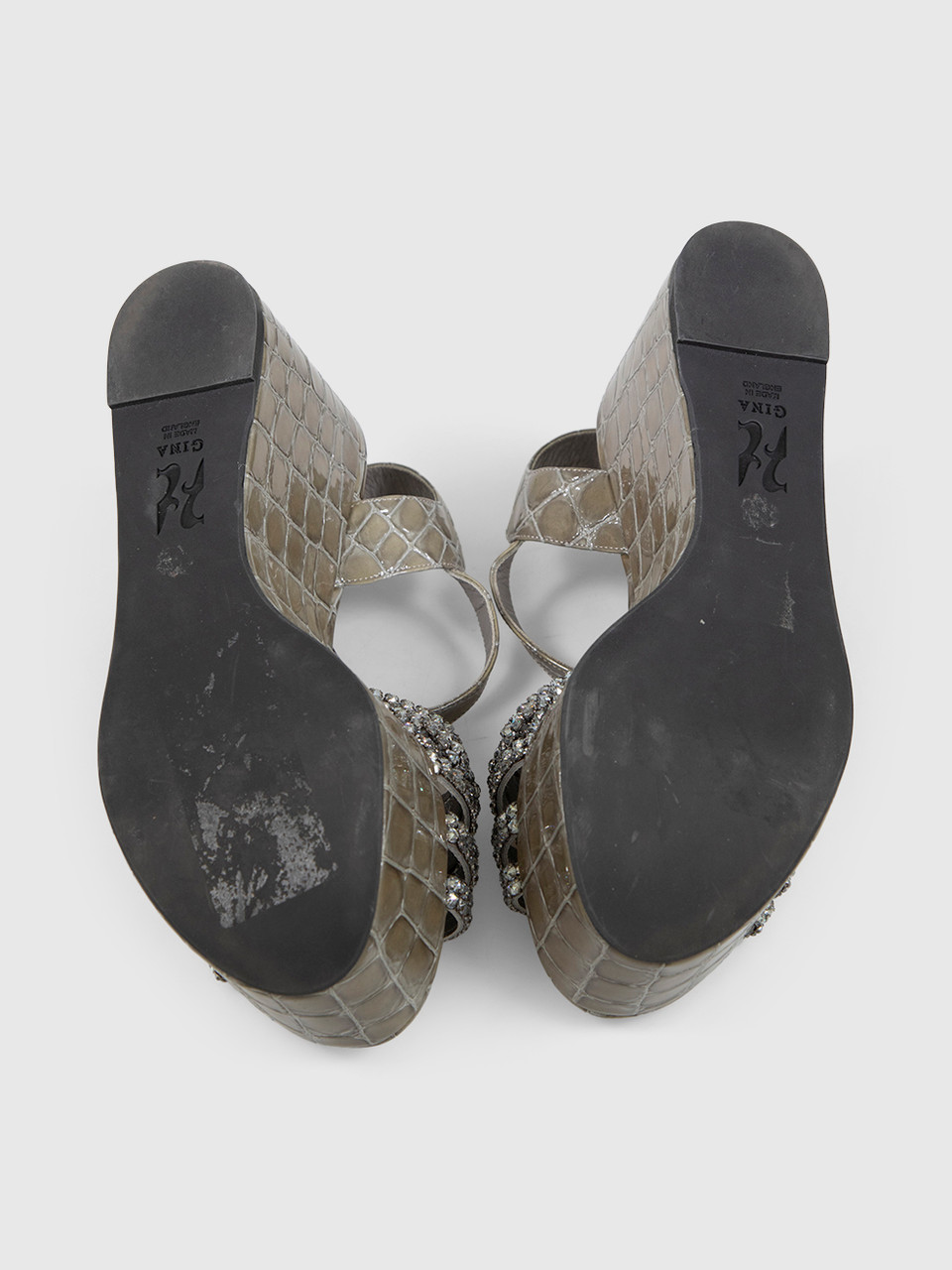 Gina Grey Crystal Embellished Sandals