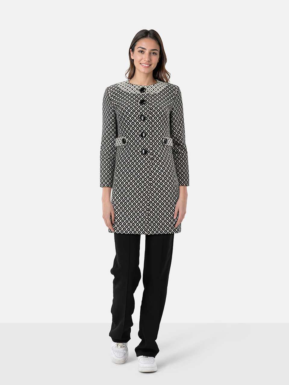 Milly Diamant Single Breasted Coat