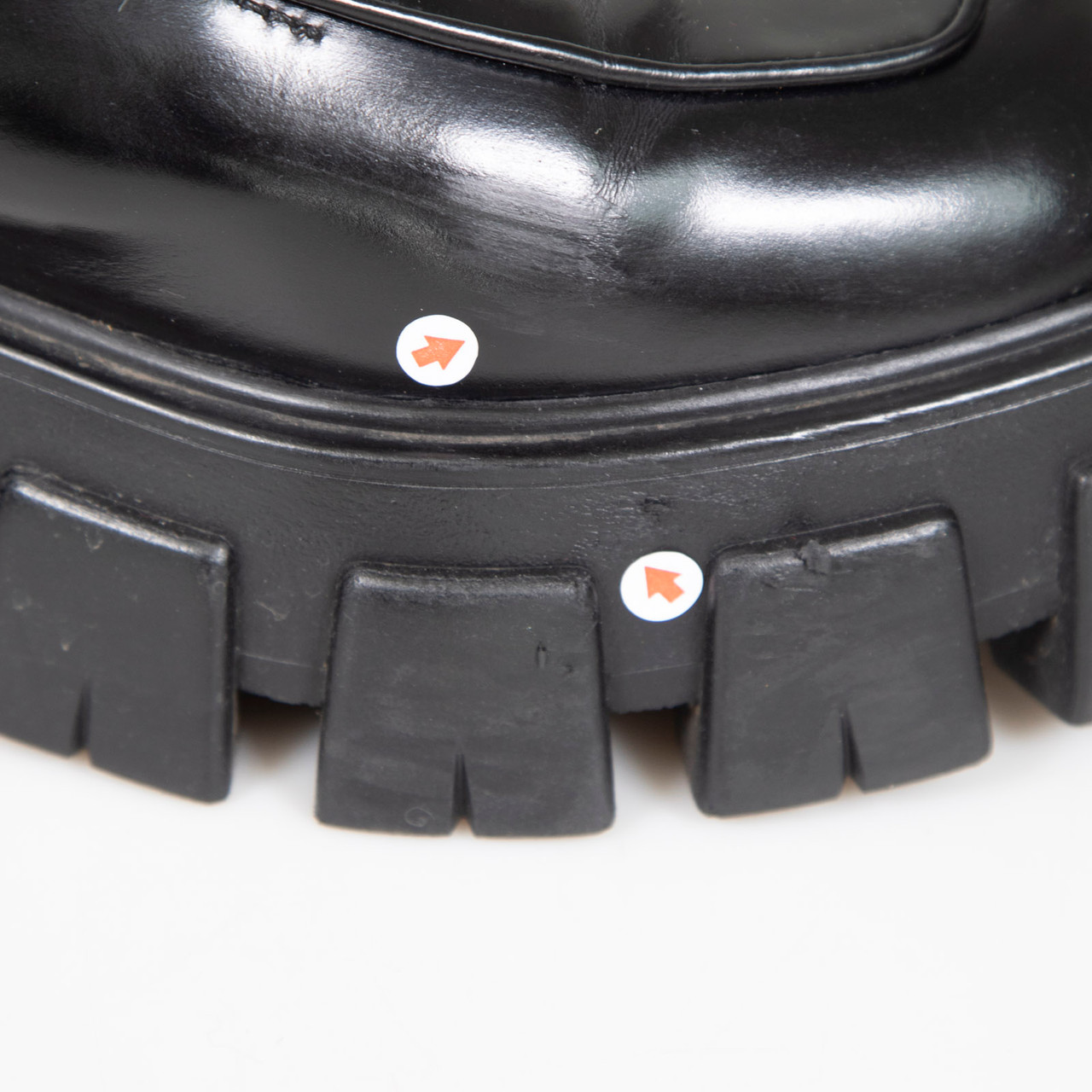Prada Monolith Brushed Leather Lace Up Shoes