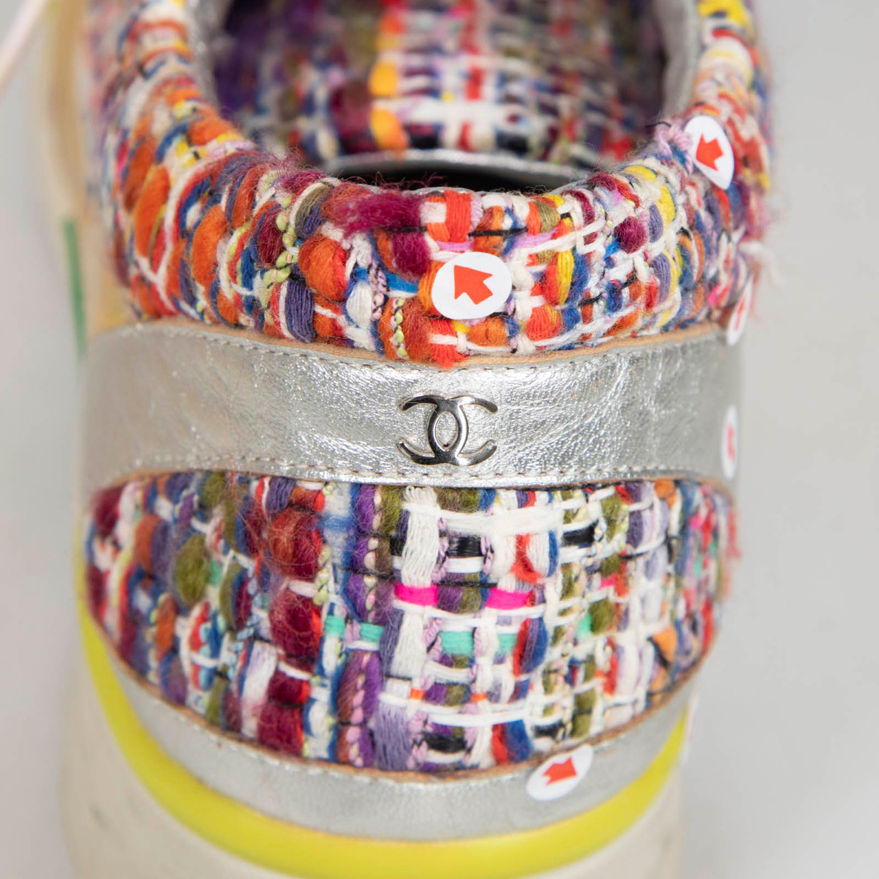 Chanel Tweed Holographic Trainers