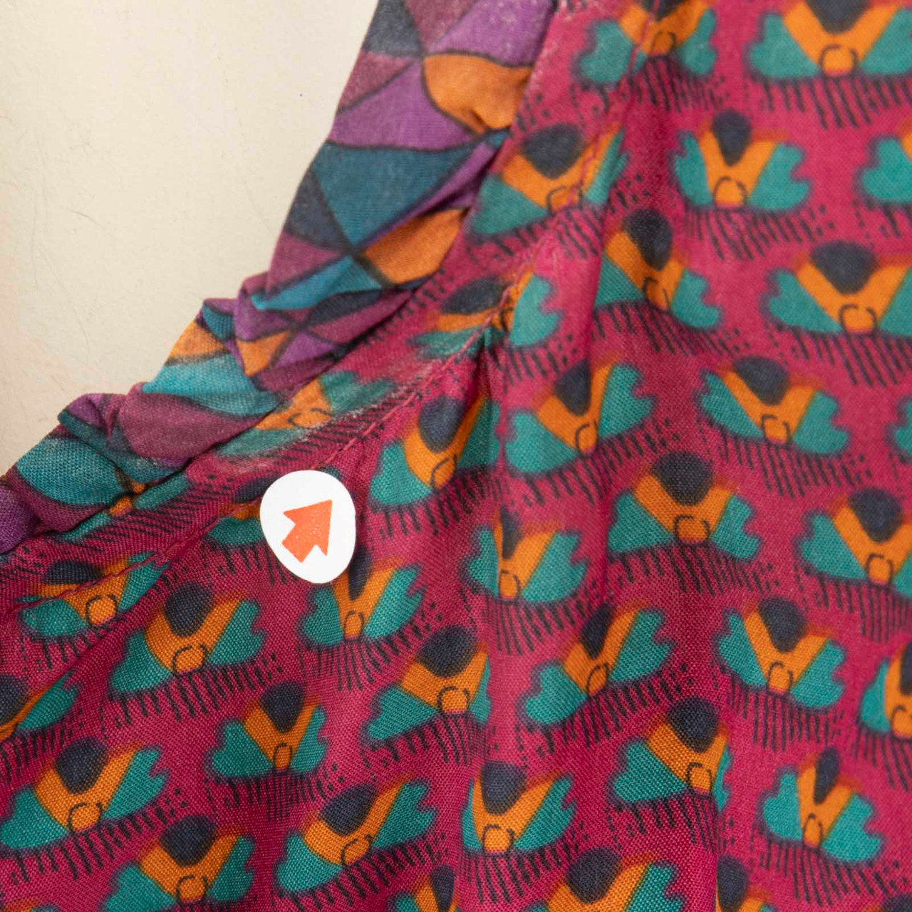 Marc Jacobs Marc By Marc Jacobs Printed Silk Ruffled Trim Dress