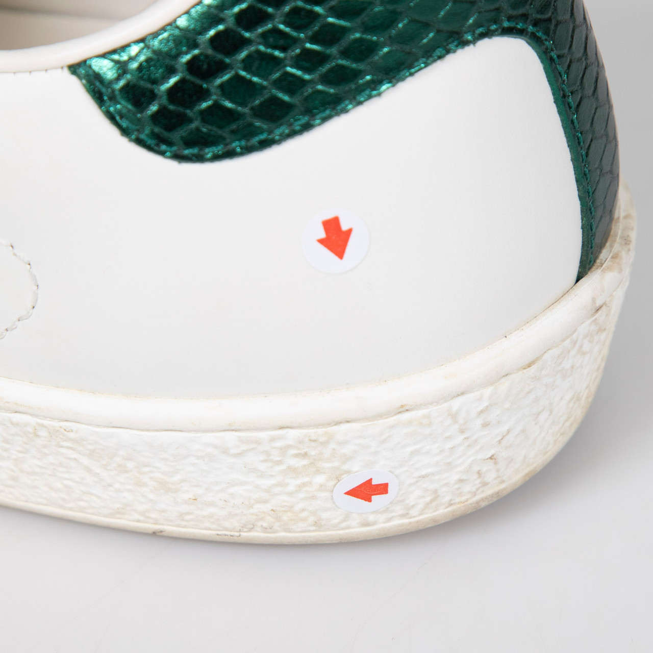 Gucci White Bee Embroidery Ace Trainers