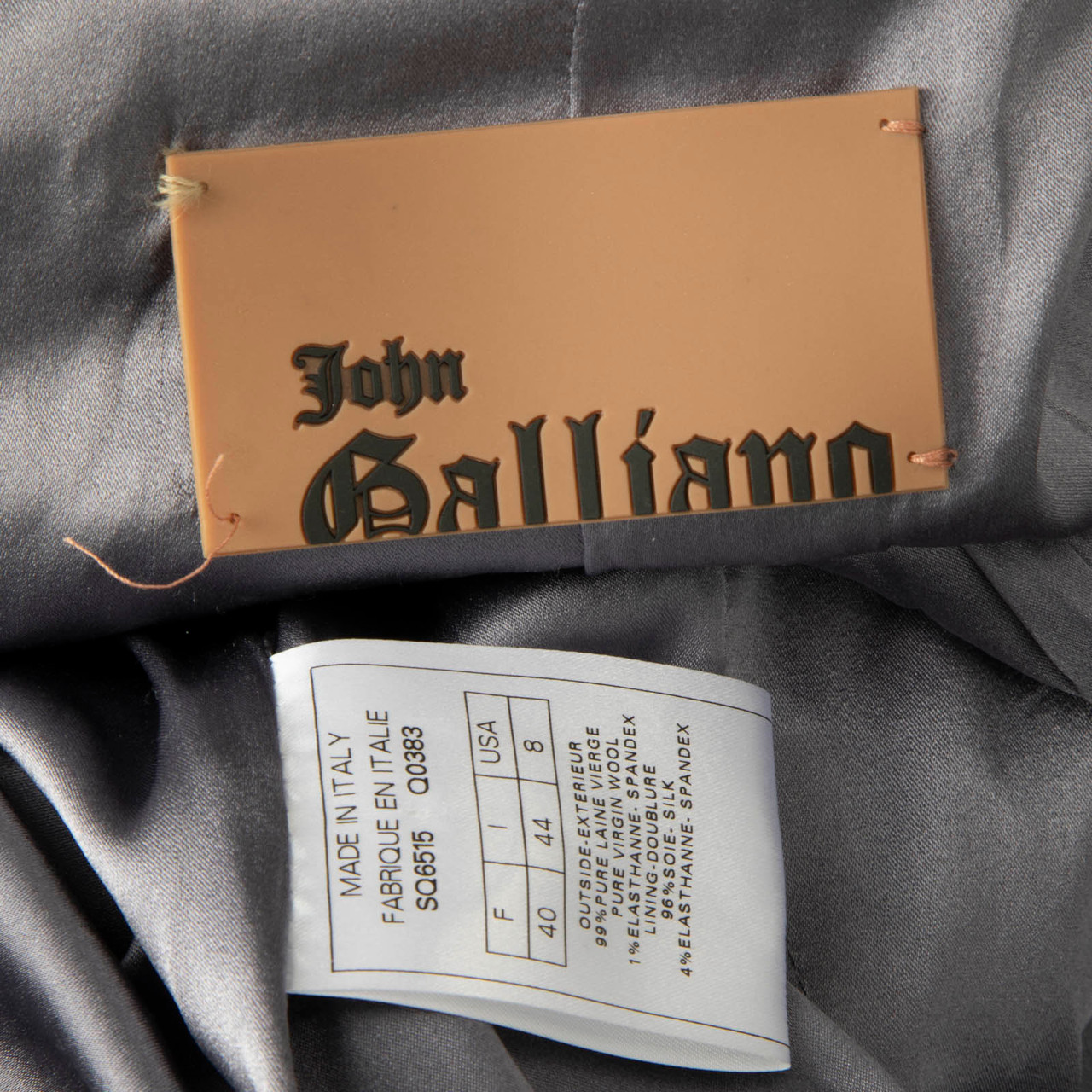 John Galliano Purple Wool Double Breast Blazer