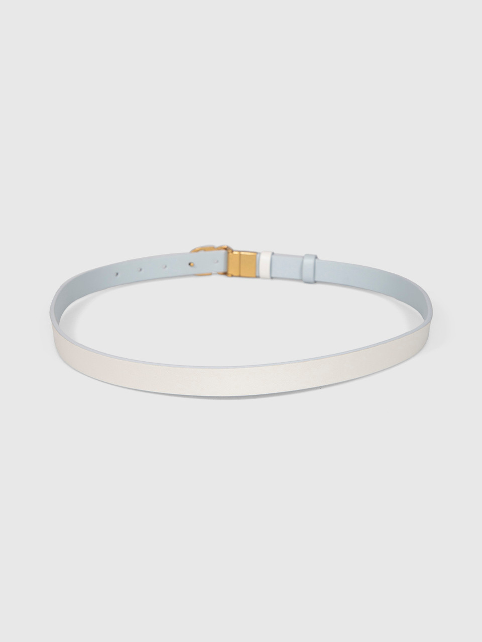 Dior Blue & White Leather CD Reversible Belt