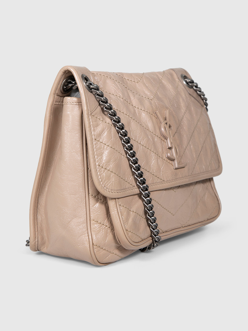 Saint Laurent Beige Leather Niki Medium Bag