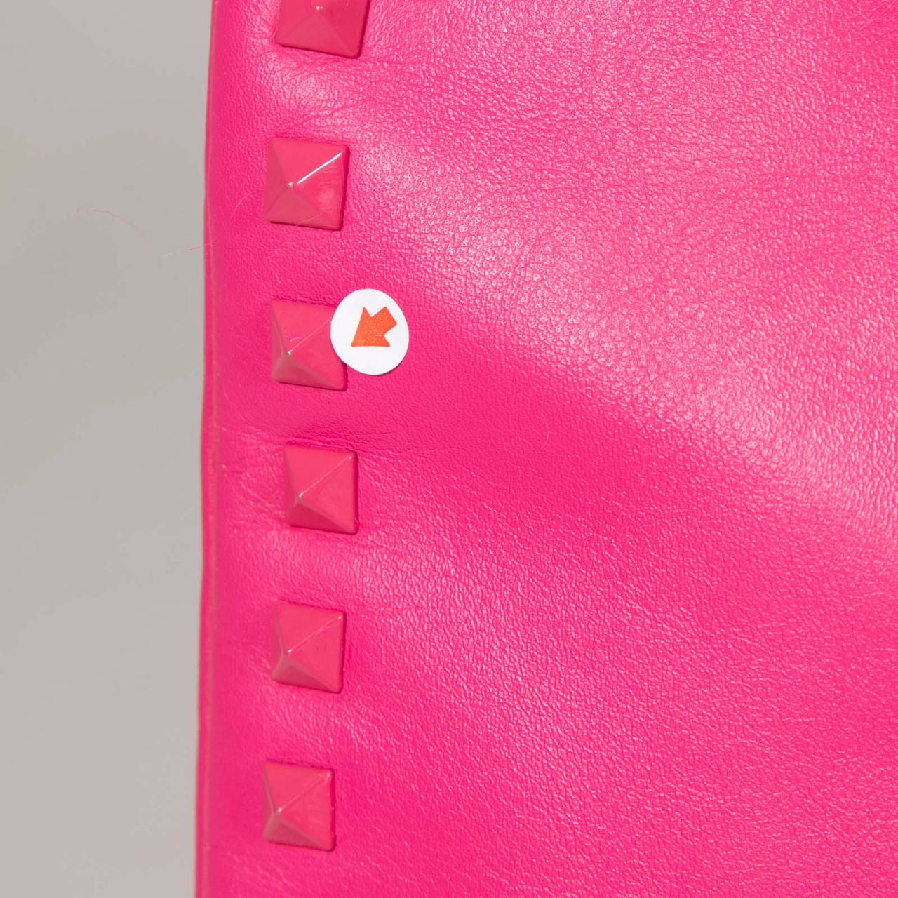 Valentino Garavani Pink Studded Leather Clutch